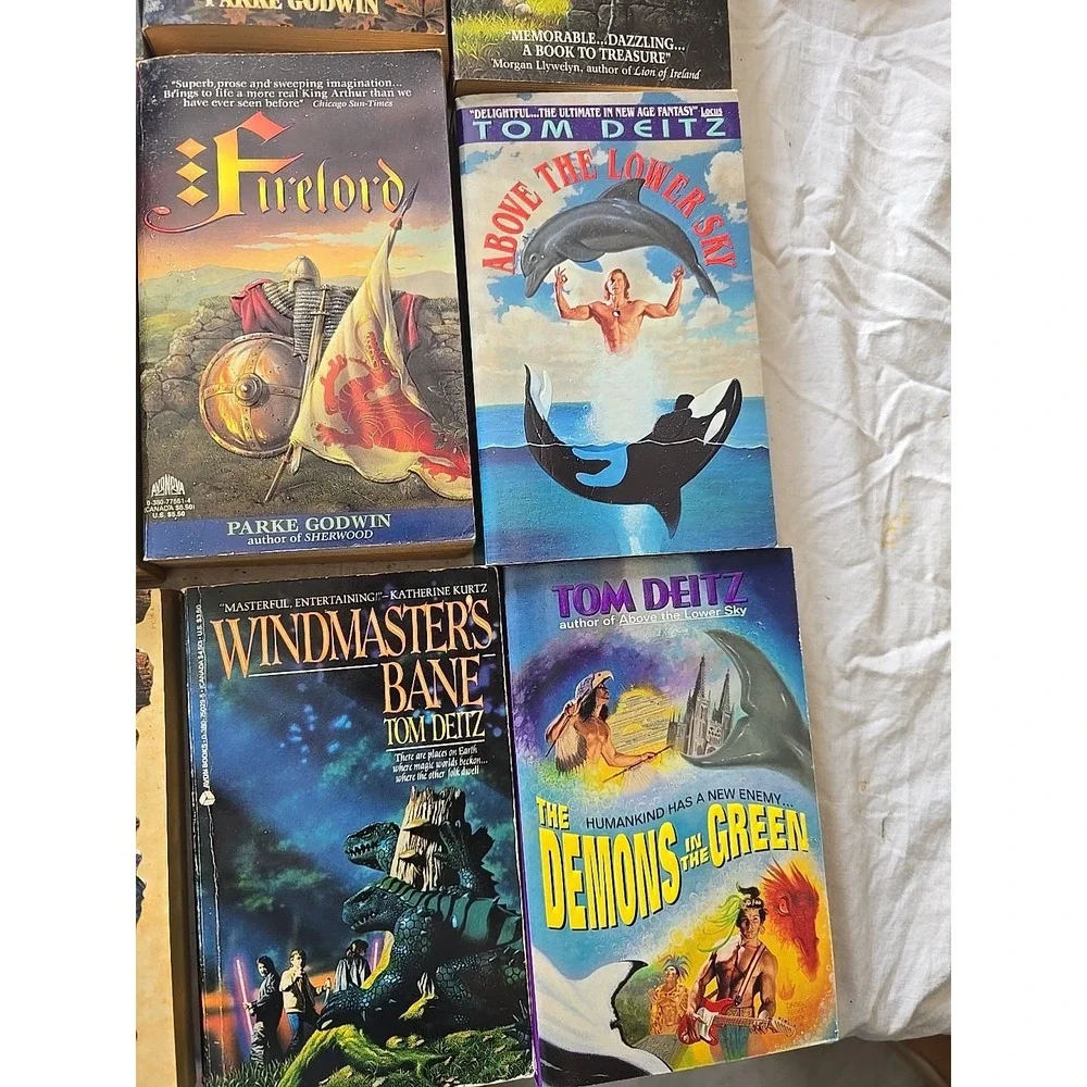 Lot of 9 Tom Deitz,‎ Parke Godwin & Fritz Leiber Fiction Fantasy Paperback Books